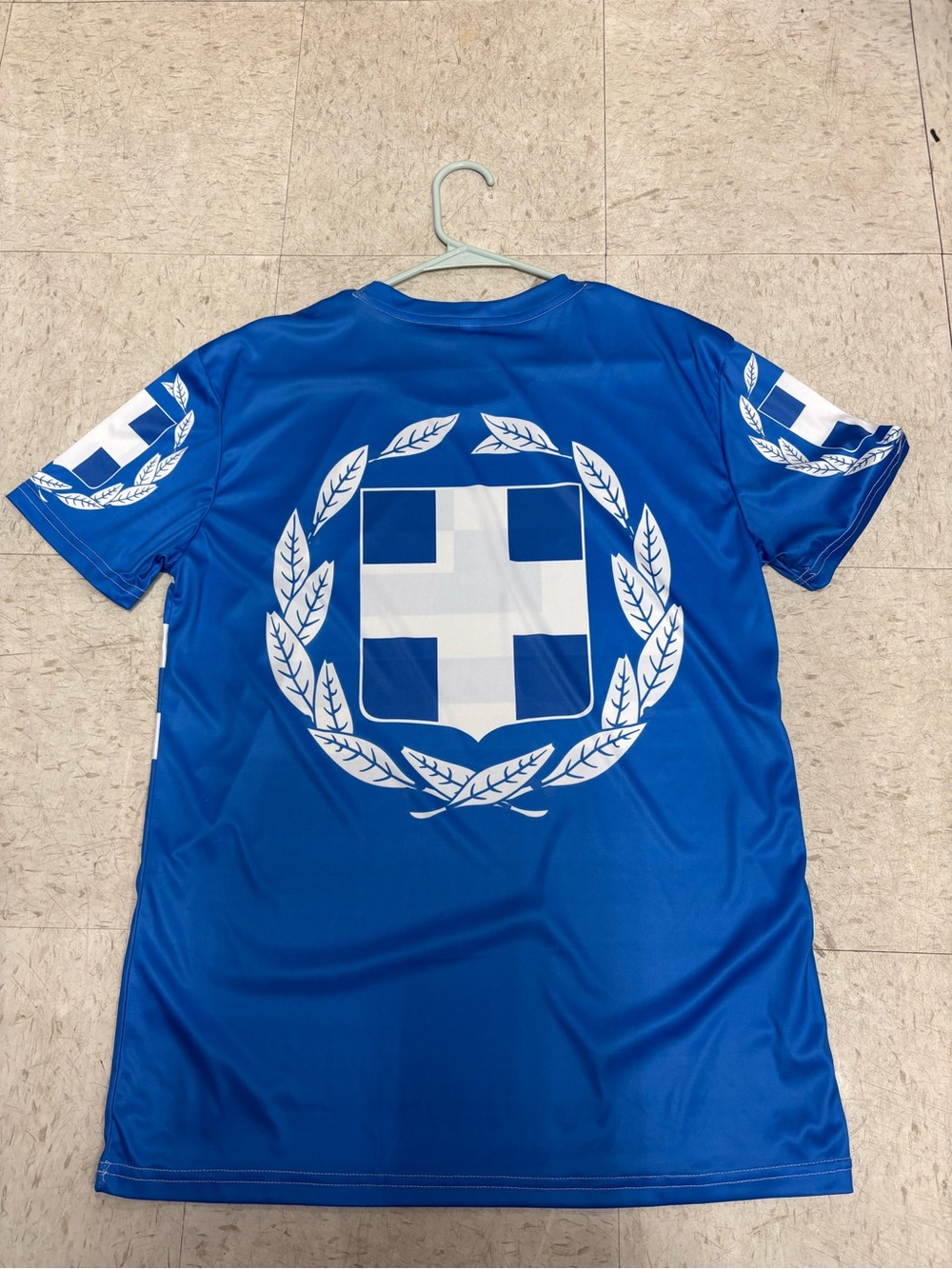 Blue Greek Crest Performance Jersey - Unbranded